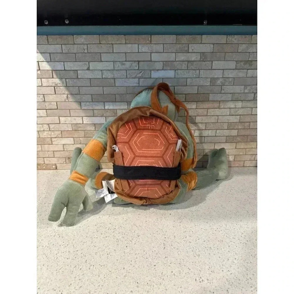 Nickelodeon Teenage‎ Mutant Ninja Turtles Michaelangelo Plush Pillow b18 - Picture 3 of 6